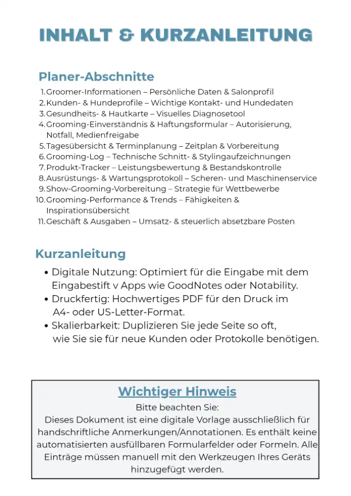 Vorschauseiten des DOGMASH Breeder Groomer Pro Bundles