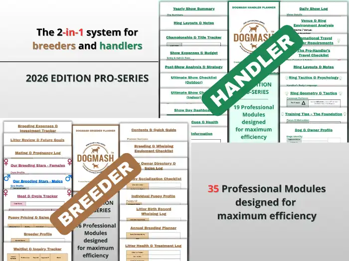 Digital Dog Breeder and Handler Planner Pro Bundle 2026 - iPad and Printable PDF