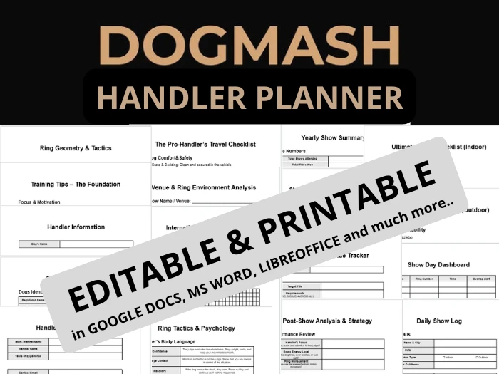 DOGMASH Editable Handler Planner Pro - MS Word and Google Docs