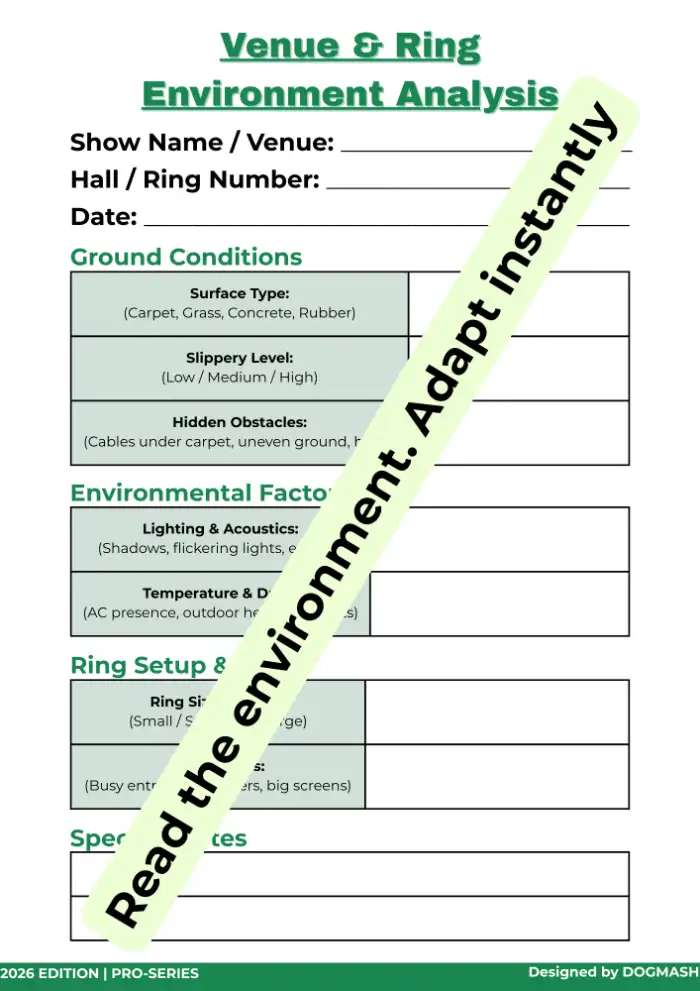 Dog Show Ring Layouts and Strategy Notes Template