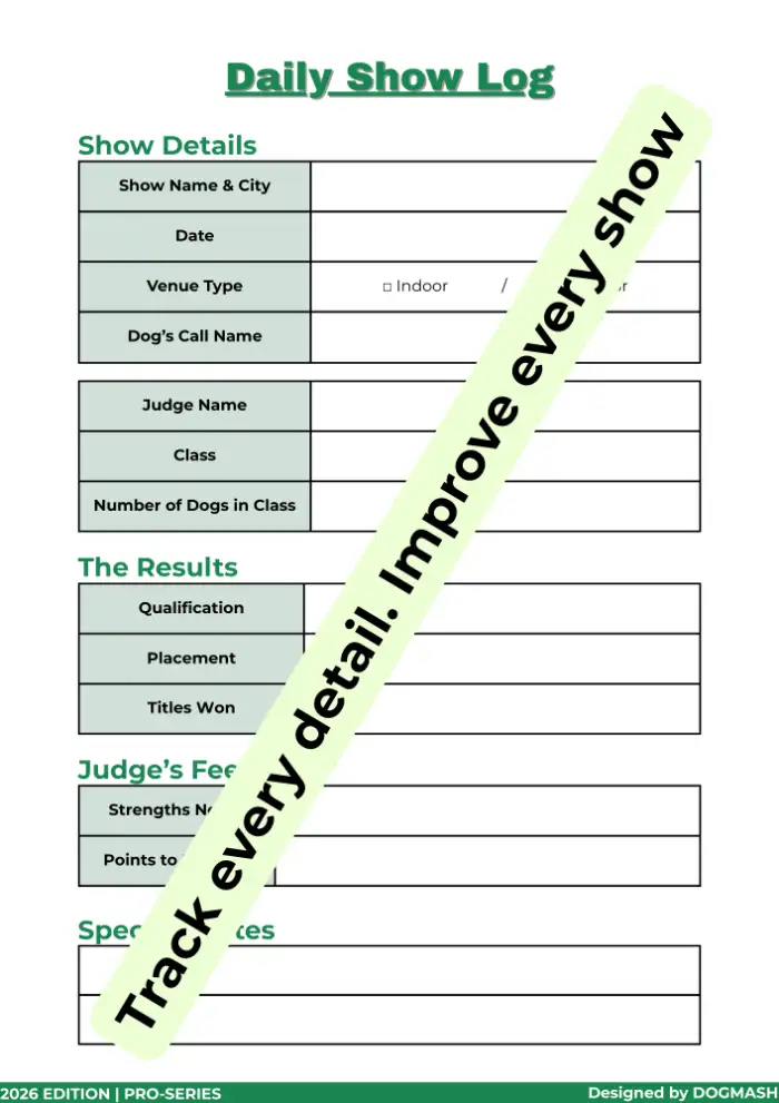 International Dog Travel and Border Requirements Log