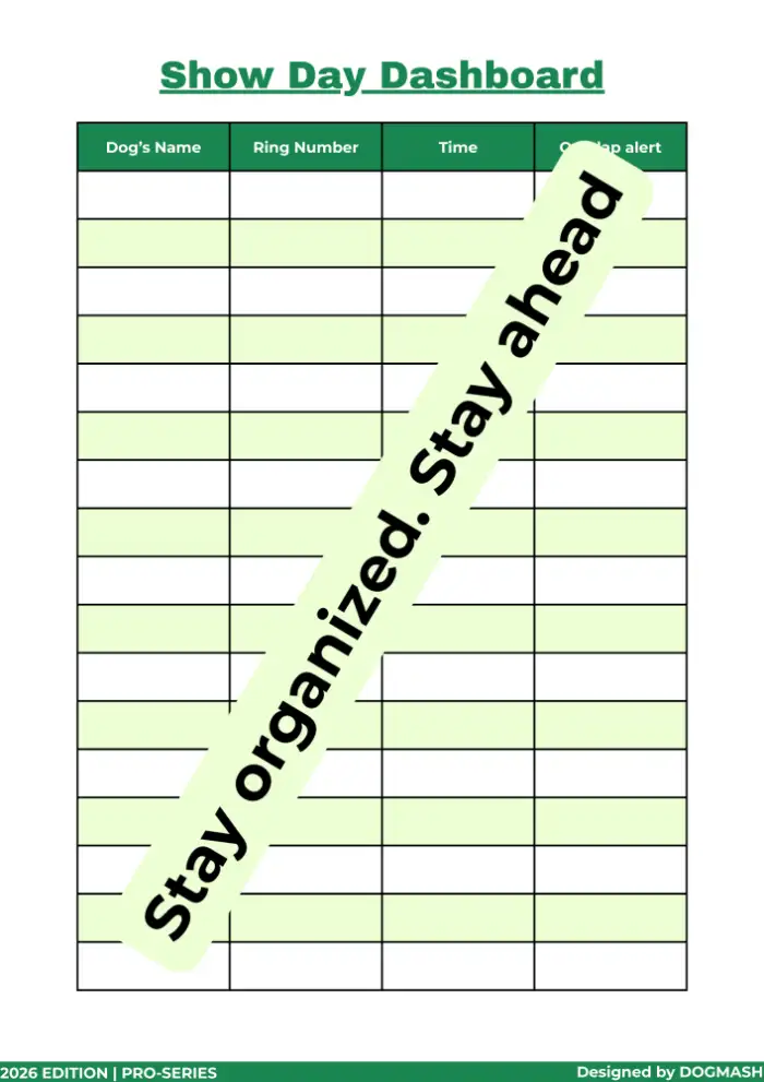 Professional Dog Handler Travel Checklist