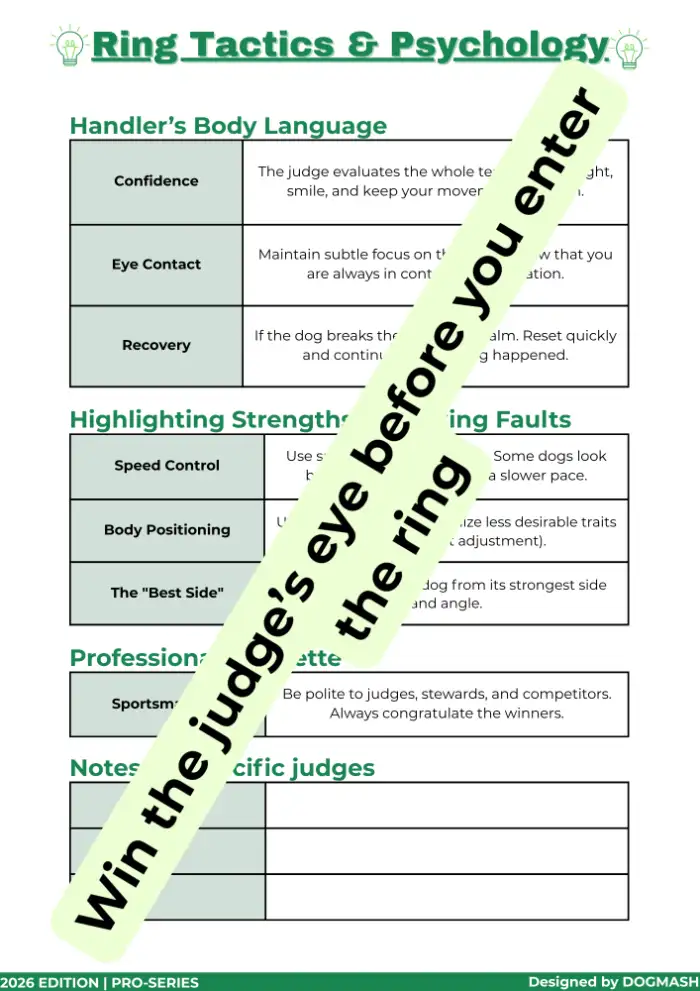 Show Dog Motivation, Cues and Health Tracker