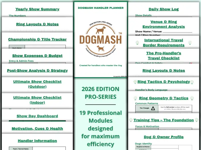 DOGMASH Handler Planner Pro 2026 Digital Logbook