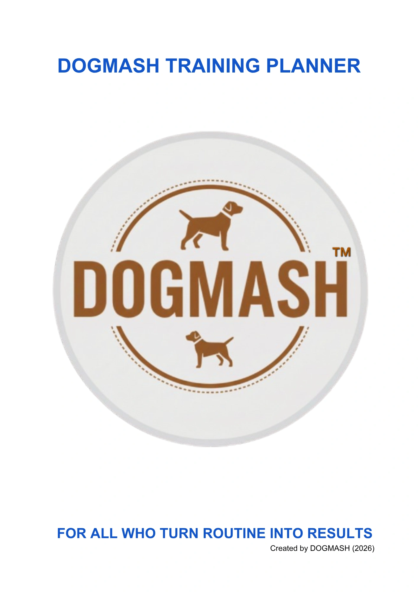 Editable Dog Training Profile and Temperament Log